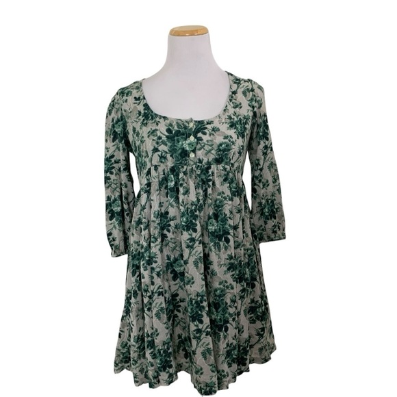 Ralph Lauren Denim & Supply Floral Tunic Top Womens XS Green Pockets Swing - Picture 3 of 16